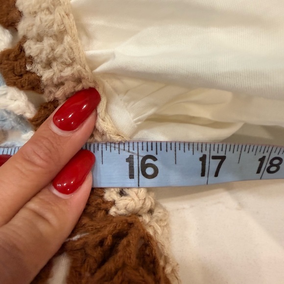 NWT - En Saison Evie Crochet Overlay Puff Sleeve A-Line Mini Dress - Medium - Picture 10 of 10